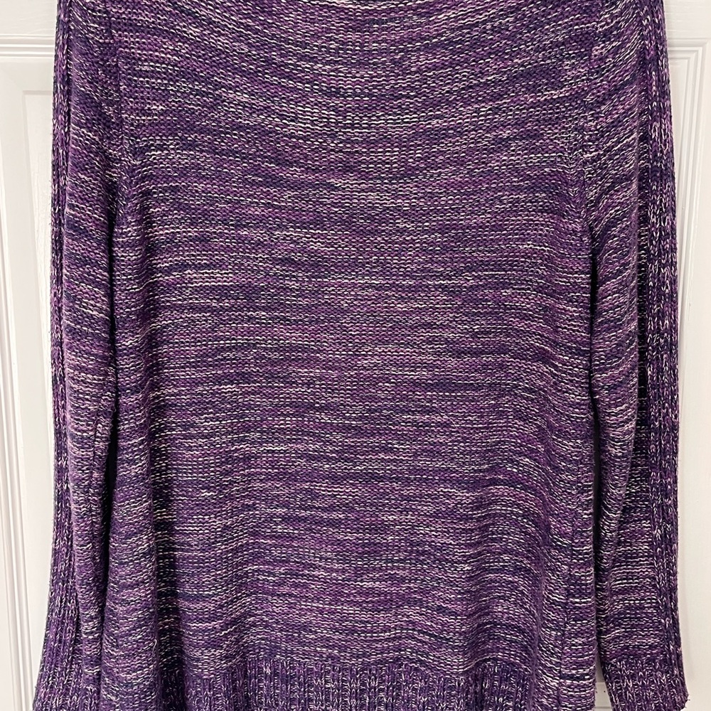 Coldwater Creek Heathered Purple Knit Sweater - Picture 2 of 3